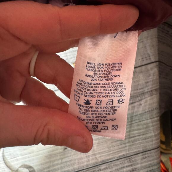 Lands’ End Women’s Long Down Coat – Burgundy Red – Size Medium (M 10–12) - Picture 3 of 6